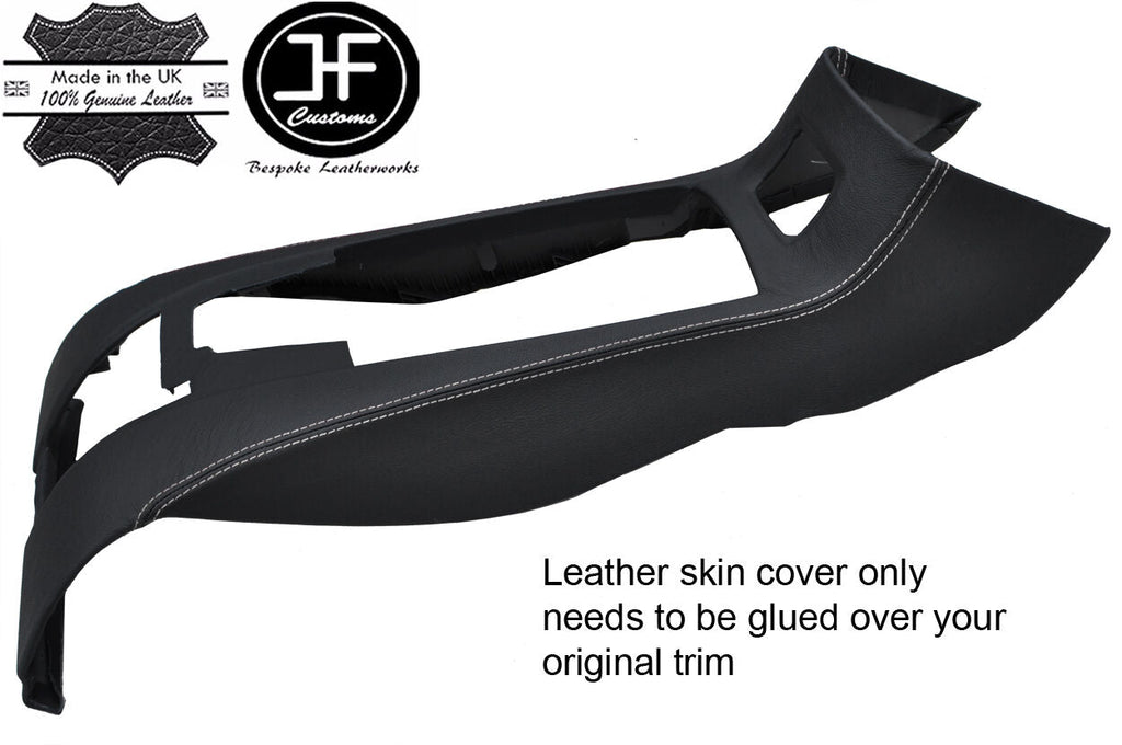 WHITE  STITCH REAR CENTER CONSOLE STORAGE TRIM LTHR COVER FITS BMW Z4 E85 03-09