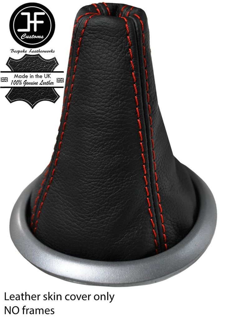 RED STITCHING TOP GRAIN LEATHER MANUAL GEAR GAITER FITS SUZUKI SWIFT 05-10