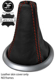 RED STITCHING TOP GRAIN LEATHER MANUAL GEAR GAITER FITS SUZUKI SWIFT 05-10