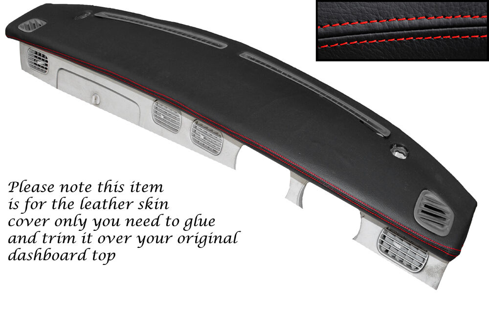 RED STITCH TOP DASH DASHBOARD LEATHER SKIN COVER FITS NISSAN FIGARO CUSTOM NEW
