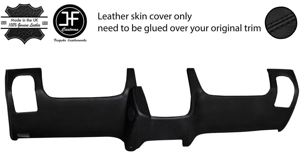 BLACK STITCH LOWER DASH DASHBOARD REAL LEATHER COVER FOR MERCEDES ML W163 01-05