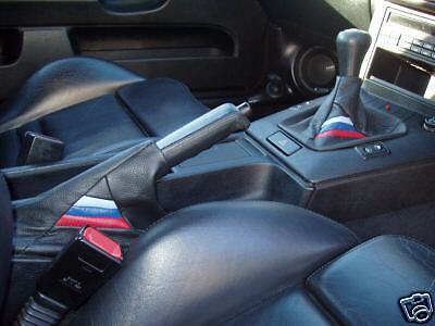 FITS BMW E30 E36 E34 E46 TRI STRIPES SET GAITERS GENUINE LEATHER NEW CUSTOM NEW