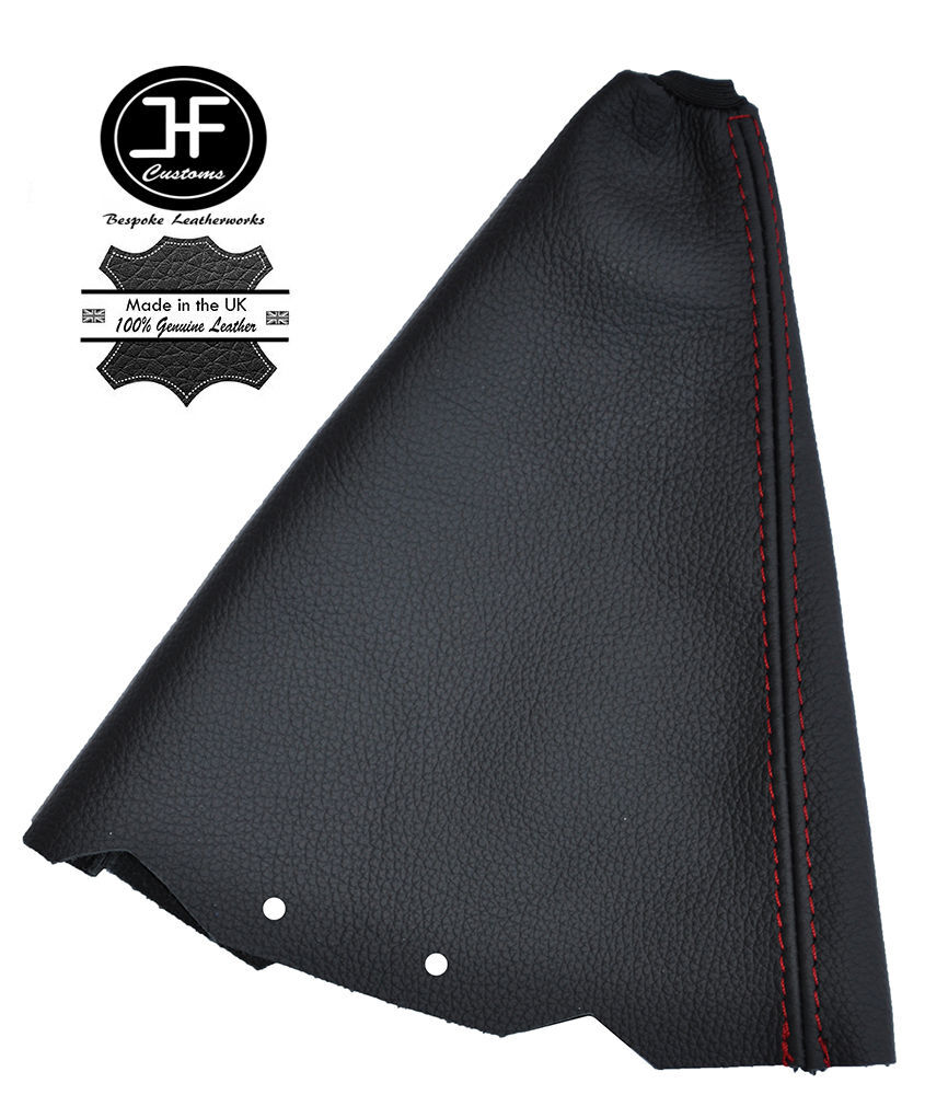 RED STITCH VINYL REPLACEMENT LEATHER GEAR GAITER FITS PEUGEOT 106 1996-2003