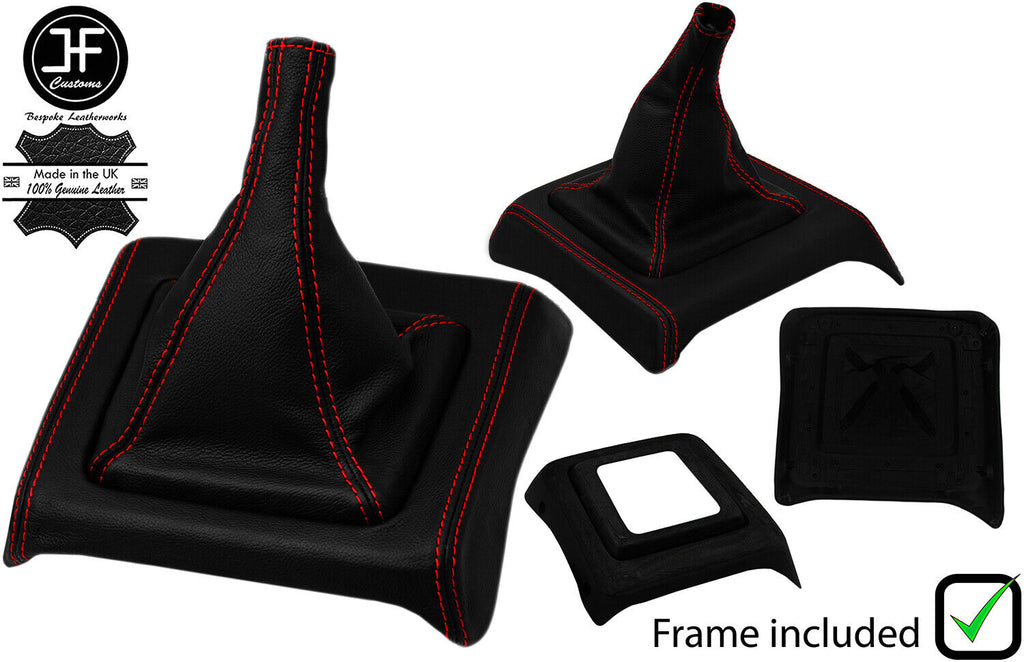RED STITCH LEATHER GEAR+FRAME+BASE SURROUND FOR MAZDA B2000 B2200 B2600 86-93