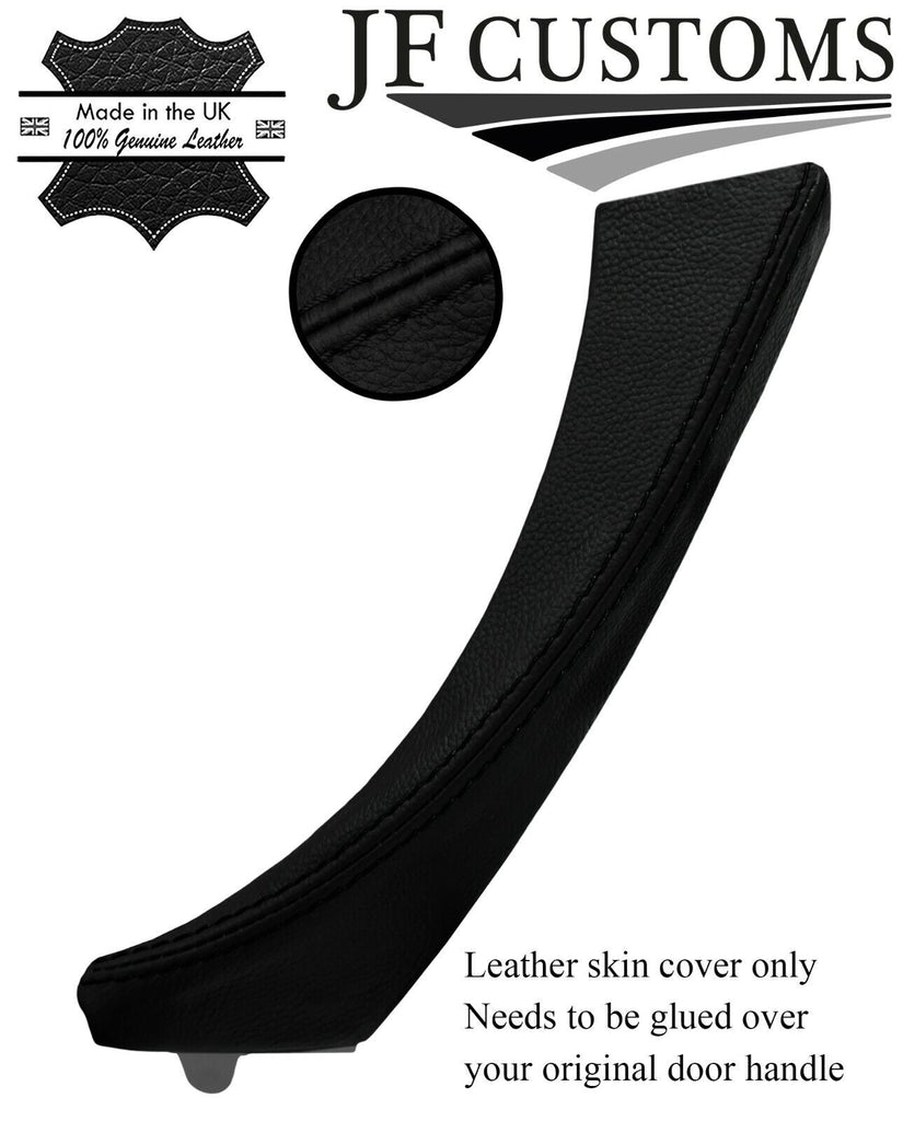 BLACK STITCH LEATHER 1X FRONT DOOR HANDLE COVER FOR BMW E90 E91 E92 E93