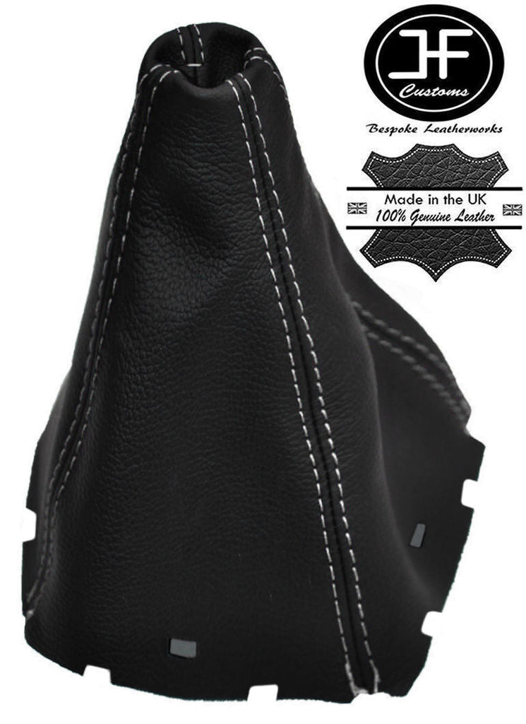 WHITE STITCH 6 SPEED MANUAL LEATHER GEAR GAITOR FITS TOYOTA AVENSIS 2003-2008