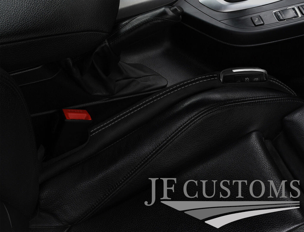 GREY STITCH LEATHER 2X CAR KEY HOLDER PROTECTOR FITS VOLVO S60 S80 00-07