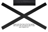 BLACK STITCH 2X DOOR SILL TRIM SKIN COVERS FITS BMW 3 SERIES E30 84-91 3 DOOR
