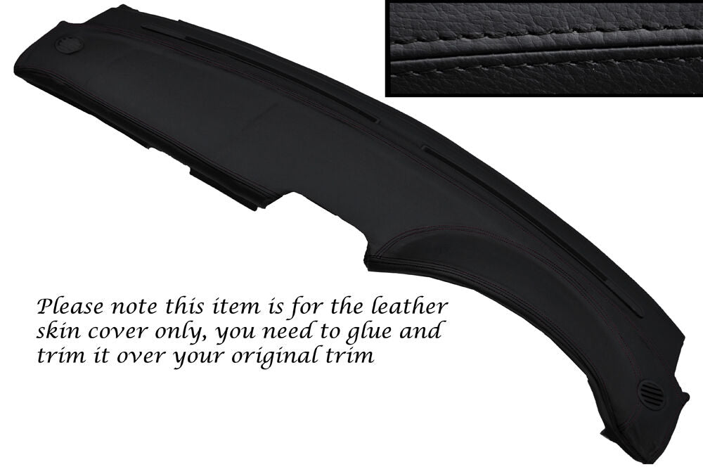 BLACK STITCH DASH DASHBOARD LEATHER SKIN COVER FITS MERCEDES SLK R170 96-04