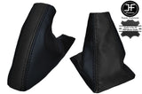 BLACK & BLACK LEATHER GEAR STICK  & HANDBRAKE GAITER FOR MG MGF 1995-2000