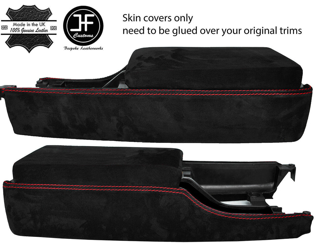 RED STITCH CENTRE CONSOLE SIDE TRIM SUEDE COVER FITS NISSAN 300ZX Z32 90-96