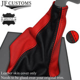 BLACK & RED LEATHER AUTO AUTOMATIC SKIN SHIFT BOOT FITS FORD MUSTANG 87-93