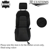 BLACK STITCHING 2X FRONT HEADREST LEATHER COVERS FITS AUDI A3 8P 2004-2012