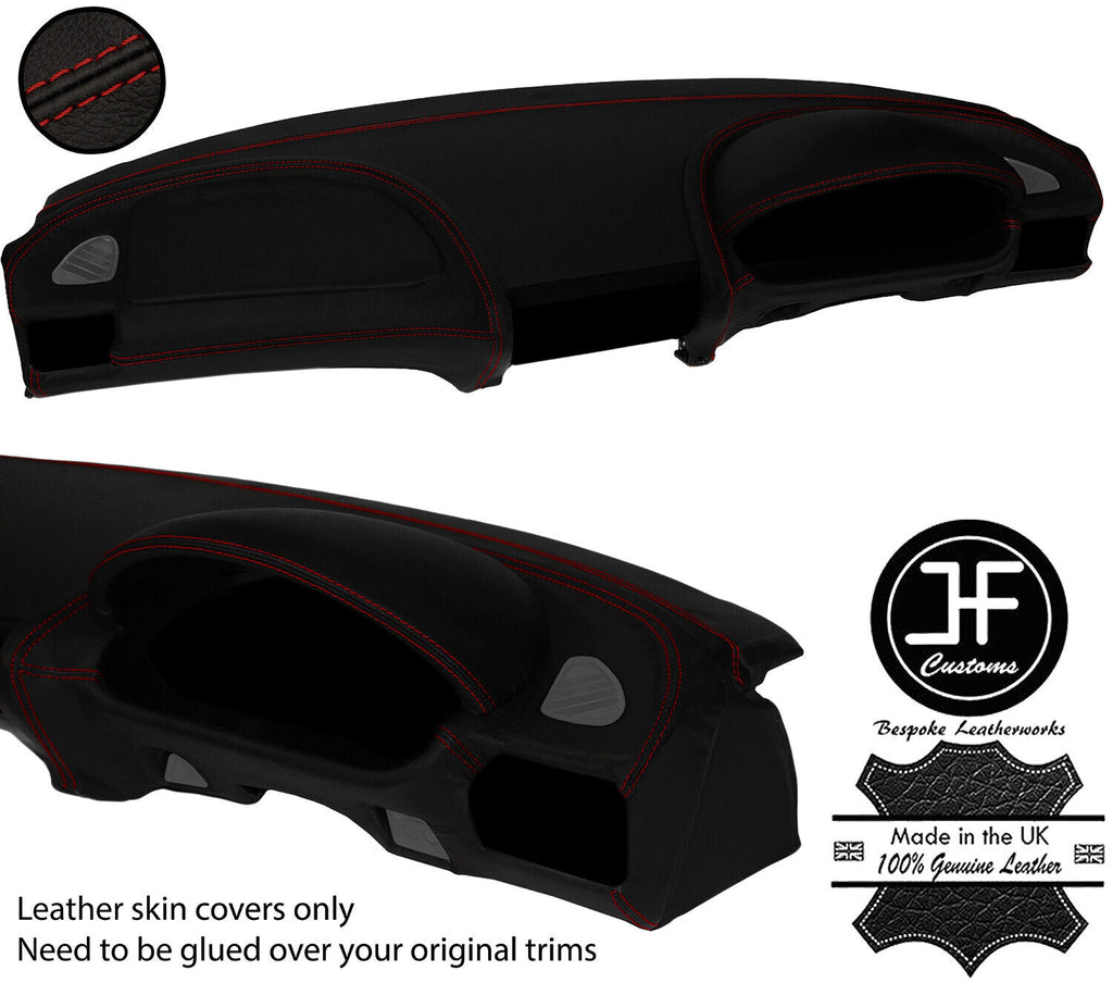 DARK RED STITCH DASHBOARD KIT REAL LEATHER COVERS FOR BMW Z3 1995-2003