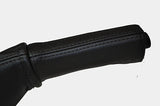black stitch FITS SEAT IBIZA MK4 02-08 LEATHER HANDBRAKE HANDLE COVER ONLY