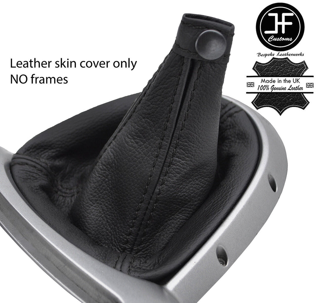BLACK STITCHING TOP GRAIN LEATHER MANUAL GEAR GAITER FOR ALFA ROMEO GT 03-10