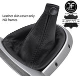 BLACK STITCHING TOP GRAIN LEATHER MANUAL GEAR GAITER FOR ALFA ROMEO GT 03-10