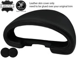 BLACK BLACK 2 TONE LEATHER SPEEDO GAUGE HOOD COVER FOR MAZDA MX5 MK1 MIATA