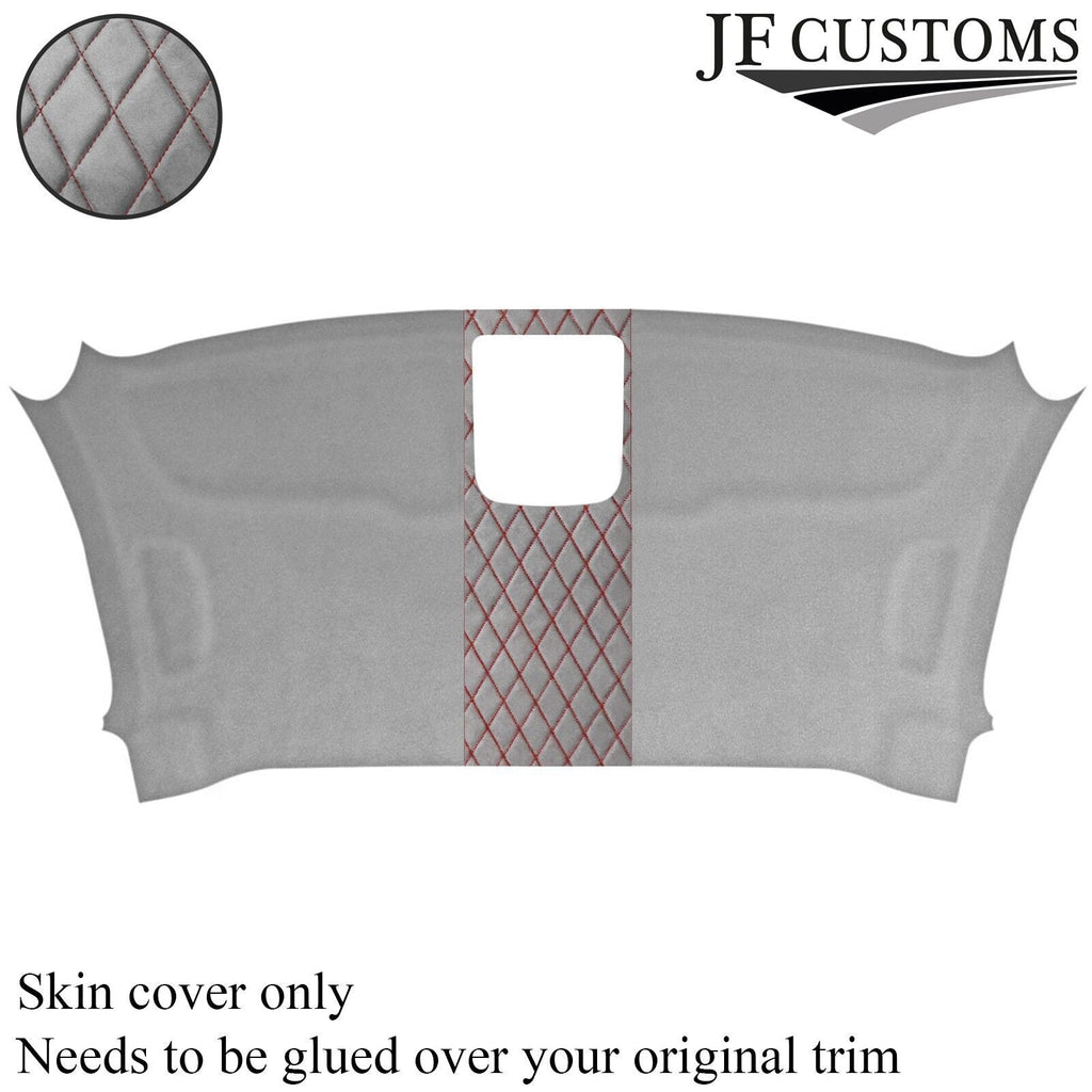 DSG2 D RED STITCH L GREY LUXE SUEDE HEADLINER COVER FOR MERCEDES VITO 14-21 VAN