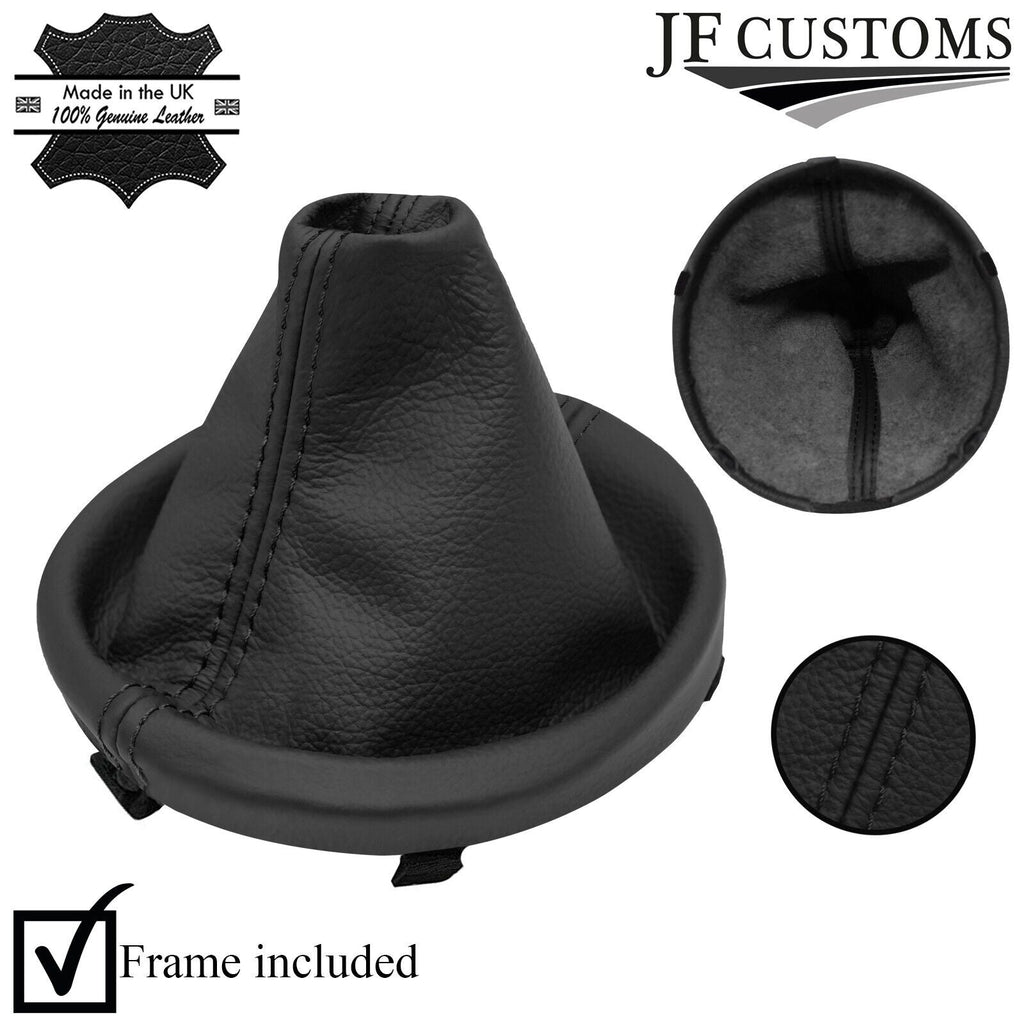 BLACK LEATHER GEAR GAITER + PLASTIC FRAME FITS SUBARU IMPREZA WRX STI 15-18