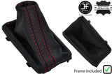 RED STITCH LEATHER AUTO AUTOMATIC GEAR GAITER+PLASTIC FRAME FOR AUDI A7 10-17