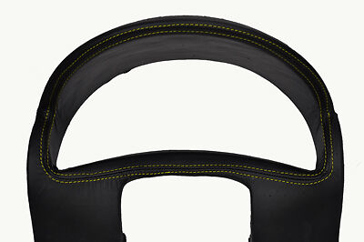 yellow stitch FITS VAUXHALL OPEL CORSA C 00-06 GAUGE HOOD SPEEDO LEATHER COVER