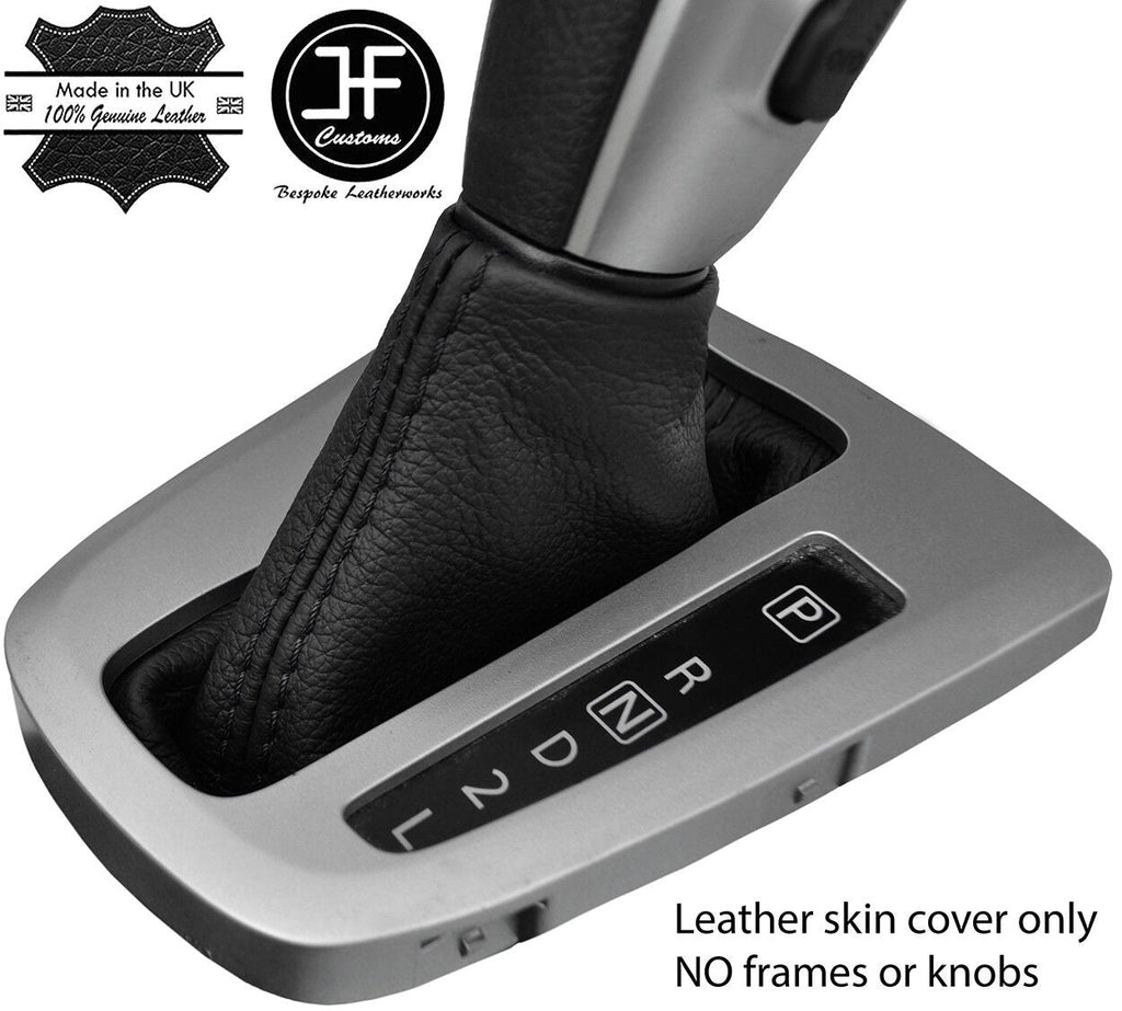 BLACK STITCH TOP GRAIN LEATHER AUTOMATIC GEAR GAITER FITS SUZUKI SWIFT 10-17