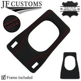 D RED STITCH LEATHER GEAR SURROUND TRIM + FRAME FOR PORSCHE 944 1982-1991