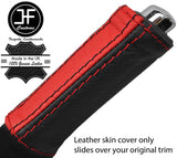 BLACK & RED TOP GRAIN LEATHER HANDBRAKE HANDLE COVER FITS ALFA ROMEO GT 03-10