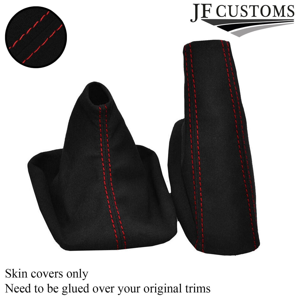 RED STITCH SUEDE GEAR + HANDBRAKE GAITER FITS BMW 3 SERIES E36 E46 1992-2005