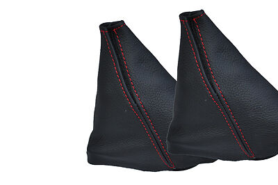 red stitch FITS BMW 5 SERIES E34 84-97  2X FRONT SEAT BELT STALK  COVERS ONLY