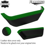 GREEN & BLACK DOOR POCKET TRIM LEATHER COVER FITS FORD TRANSIT MK7 06-14