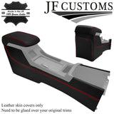 RED STITCH LEATHER CENTRE CONSOLE+ARMREST COVERS FOR MITSUBISHI EVO X 10 08-16