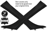 BLACK STITCH 2X A PILLAR CARBON VINYL COVERS FOR BMW 3 SERIES F30 F31 11-18