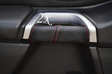 RED STITCHING FITS VOLVO XC90 2002-2013 2X REAR DOOR HANDLE LEATHER COVERS