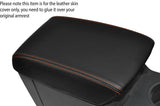 ORANGE STITCHING LEATHER ARMREST SKIN COVER FITS FORD RANGER 2012-2015
