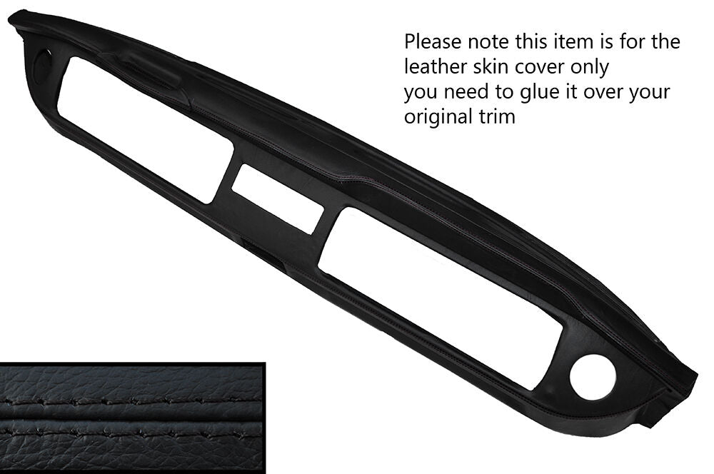 BLACK STITCHING DASH DASHBOARD LEATHER COVER FITS VW T2 TYPE 2 CAMPER VAN 1976+