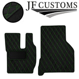 GREEN DIAMOND STITCH VINYL 4XTAILORED FLOOR CARPET FOR VOLVO FH13 12-20  JF1