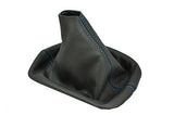 FITS FORD MUSTANG 2005-2008 SHIFT BOOT blue stitch CUSTOM NEW MADE IN UK
