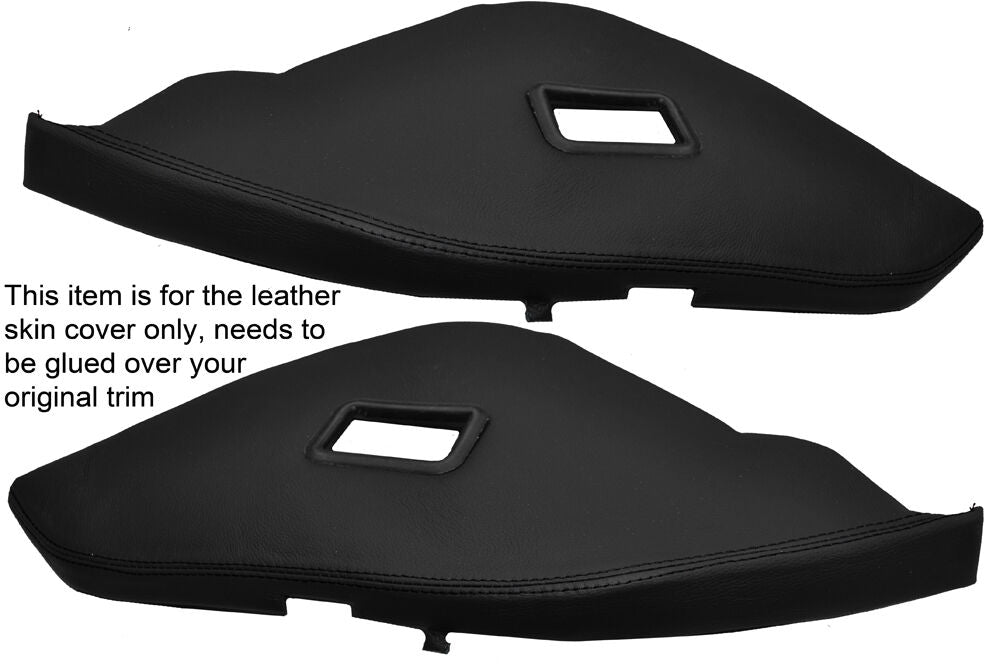 BLACK STITCH 2X REAR SEAT SIDE TRIMS LEATHER SKIN COVERS FITS PORSCHE 928 S2 S4
