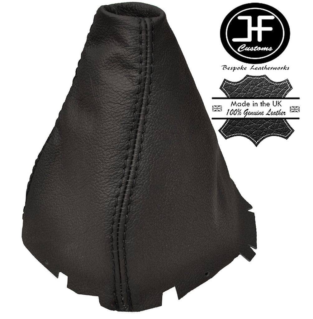 BLACK STITCHING REAL LEATHER GEAR GAITER FITS MERCEDES A CLASS W169 2004-2012