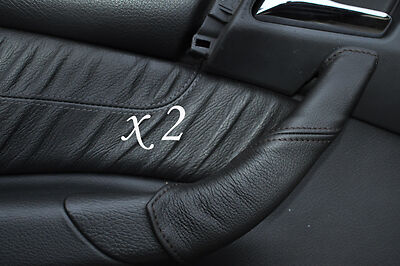 BLACK STITCH FITS MERCEDES S CLASS W220 98-05 2X FRONT DOOR HANDLE LTHR COVERS