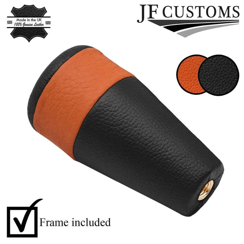 FITS LAMBORGHINI GALLARDO 2005 ORANGE & BLACK LEATHER SCREW-ON GEAR KNOB