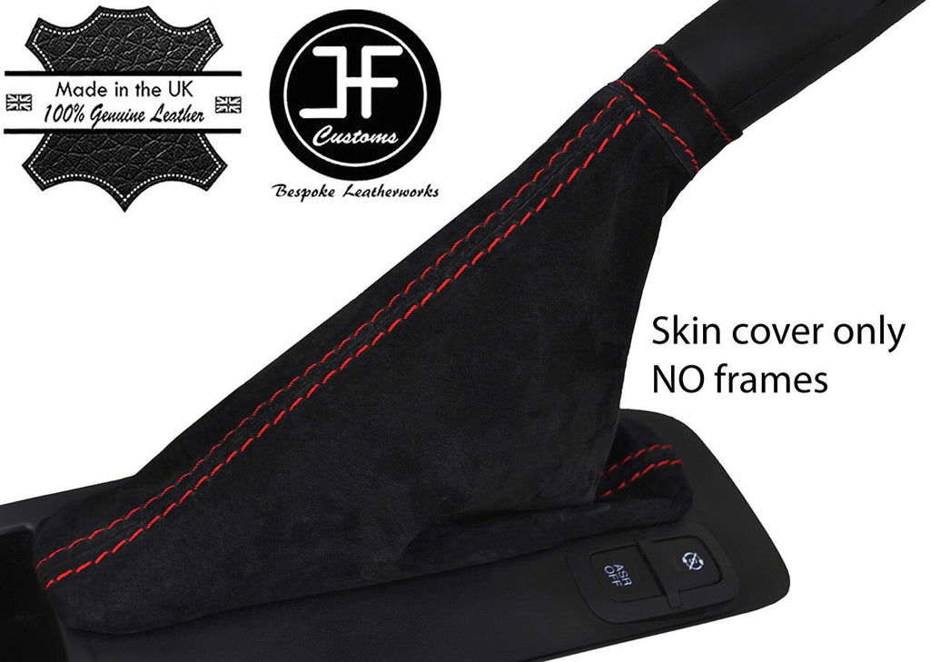 RED STITCH REAL SUEDE HANDBRAKE GAITER FITS VAUXHALL OPEL COMBO D MK3 13-18