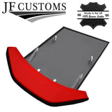 RED & BLACK ITALIAN LEATHER SPEEDO HOOD COVERS FOR HONDA CIVIC MK10 X 15-20