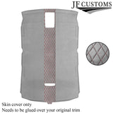 DSG2 D RED STITCH L GREY LUXE SUEDE HEADLINER COVER FOR AUDI A4 B7 04-09 SALOON