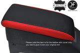 BLACK & RED ARMREST LID LEATHER COVER FITS TOYOTA HILUX SURF 4 RUNNER 89-95