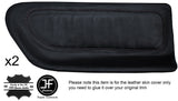 BLACK STITCH 2X REAR DOOR INSERT LEATHER COVERS FITS HONDA PRELUDE 1992-1996