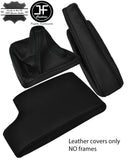 BLACK STITCH LEATHER GEAR HANDBRAKE & ARMREST COVER FITS BMW E90 E91 E92 E93