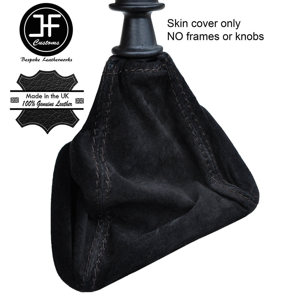 BLACK STITCHING REAL SUEDE MANUAL GEAR GAITER FITS VW CRAFTER LT3 2006-2015